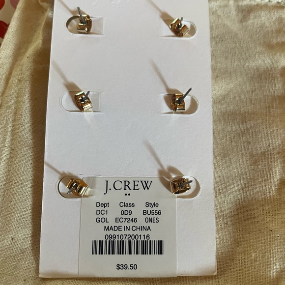 J. CREW Pave Crystal Fall Studs Trio - Picture 4 of 11